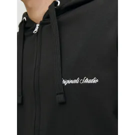 JACK & JONES JORNORREBRO EMB Sweat Zip Hood Kapuzensweatshirt Herren Schwarz L