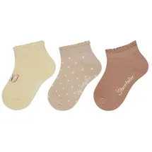 Sterntaler Sneaker Socken 3er-Pack Schmetterling in dunkelgelb – Gr.: 34