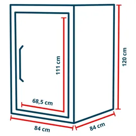 primeyard Mülltonnenbox 84 x 84 x 120 cm anthrazit
