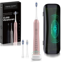 Tristan Auron 55000 VPM Elektrische Zahnbürste Schallzahnbürste mit UV Etui Pink