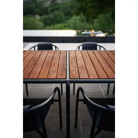 Houe AVANTI Gartentisch 222 x 98 x 75 cm Schwarz/Silber