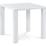 Esstisch 80x80x76 cm, Hochglanz weiß - bei -3005 Gew. - Weiß