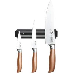 BERGNER - Infinity Chef Set: 3 Messer + Magnetstange (Edelstahl)