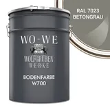 WO-WE Bodenversiegelung Betonfarbe Bodenfarbe Bodenbeschichtung W700, 1-10L, Seidenglänzend grau