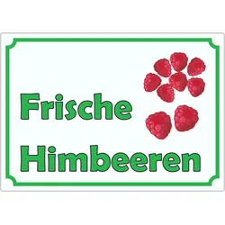 Werbeaufkleber Aufkleber Himbeeren A7 (74x105mm)