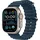 Apple Watch Ultra 2 GPS + Cellular 49 mm Titangehäuse natur, Ocean Armband blau One Size