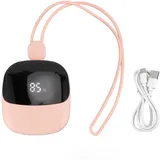 Tragbarer Und Wiederaufladbarer Usb-nackenventilator, Ideal Für Reisen Und Camping (rosa).