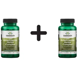 Swanson Adaptogenic Herbal Complex Rhodiola Ashwagandha Ginseng Kapseln 60 St.