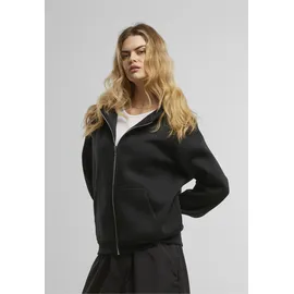 miss tee Sweatjacke MISS TEE "Miss Tee Peace Sign EMB Fluffy Zip Hoody", Damen, Gr. S, schwarz, 70% Baumwolle, 30% Polyester, unifarben, Sweatjacken Sweatjacke