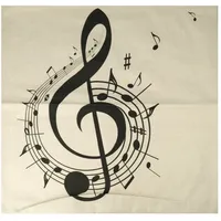 Mugesh Kissenbezug Notenschlüssel - schönes Geschenk für Musiker