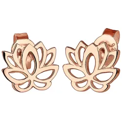 Elli Lotusblume Blume Blüte Lotus Talisman Silber Ohrringe   Damen 