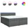 vidaXL Boxspringbett mit Matratze Dunkelgrau 180x200 cm Stoff