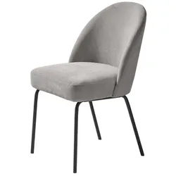 Unique Furniture CRESTON Esszimmerstuhl Grau Samt 34680001