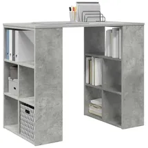 vidaXL Eckschreibtisch Beton grau