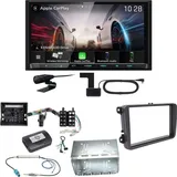 Kenwood DMX8021DABS Android Auto CarPlay Einbauset für T6 Sharan 2 Beetle