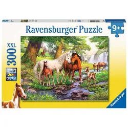Ravensburger Puzzle - Wildpferde am Fluss, 300 XXL Teile