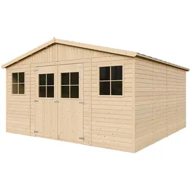 TIMBELA Gartenhaus 4,18 x 4,20 m Beige