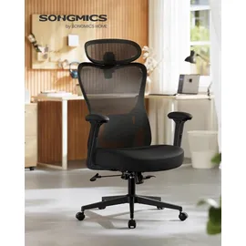 Songmics Bürostuhl Polyester Schwarz