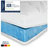 AM Qualitätsmatratzen Premium Plus Gelschaum Topper 120 x 200 cm weiß
