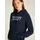 Tommy Jeans Curve "TJW REG ESS LOGO HOODIE EXT", Damen, Gr. 4XL (48), blau (schwarz night navy), Sweatware, Obermaterial: 80% Baumwolle, 20% Polyester, unifarben, casual, regular fit, Langarm Bündchen, Sweatshirts, in Großen Größen, Kapuze, Logo-Flag