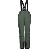 KILLTEC Damen KSW 249 Wmn Pnts Funktionshose Skihose Mit Abnehmbaren Trägern, Kantenschutz Und Schneefang, Grün/Grau, 44