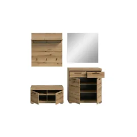 Möbel Kraft Garderobenkombination 195x40x197 cm beige