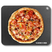 Vevor Pizzastahl, 13,5" x 10" x 1/4" Pizzastahlplatte für den Ofen, vorgewürzter Pizza-Backstein aus Kohlenstoffstahl mit höherer Leitfähigkeit für Restaurants, Cafés, Straßenläden