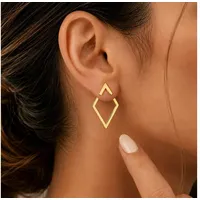 XCOAST Ohrstecker-Set Cut-Out Edelstahl Gold onesize