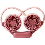Wiederaufladbarer Tragbarer Nackenventilator Mit Usb-anschluss, Freihändiger Anhängerventilator Für Büro Und Reisen, Farbe: Taro-lila.
