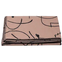 David Fussenegger Wohndecke Sylt 'Gesichter' 140 x 200 cm Mittelbraun