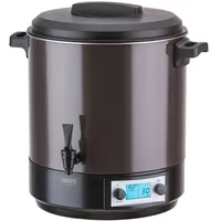 Camry CR 4537 Einkochautomat 28L mit LCD-Display, Edelstahl Einkochtopf mit Zapfhahn, Warmhaltefunktion, Timer 180 Min., 30-100 °C, Glühweinkocher, Getränkespender, 2600W