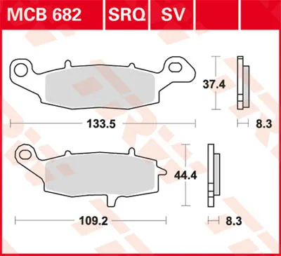 TRW Lucas Bremsbelag MCB682