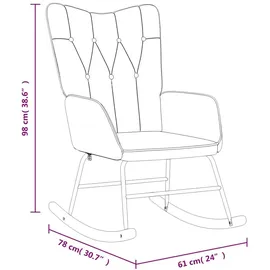 vidaXL Schaukelsessel Hellgrau Stoff