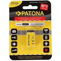 20x PATONA Li-Ion 3,7V Akku CR123A 16340 Zelle 700mAh 2,59Wh