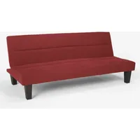 Ametista Rainbow 2-Sitzer Schlafsofa aus Samt und Mikrofaser in modernem Design - Rot