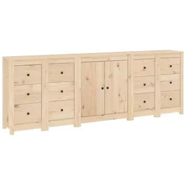 vidaXL Sideboard 230x35x80 cm Massivholz Kiefer