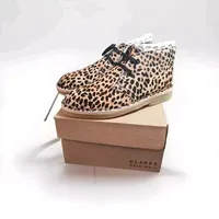 Clarks Originals Kids Desert Boot Leopard Print Schuhe Größe 29 1/2