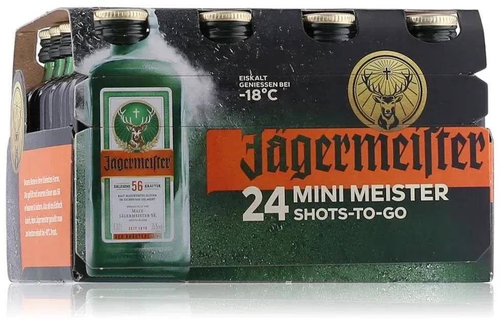 Preisvergleich Produktbild Jägermeister Kräuterlikör Miniaturen 35% Vol. 24x0,02l