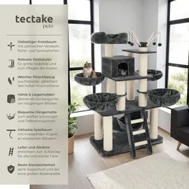 Tectake Gismo 195 cm grau/weiß