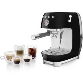Smeg Siebträgermaschine ECF03BLEU Schwarz