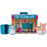Squishville SQM0325 Schule, superweiches Spielset mit 5cm Mini-Squishmallows Plüschfigur