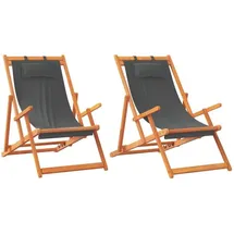 vidaXL Campingstuhl Klappbar Grau