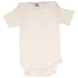 cosilana Baby Kurzarm-Body aus Bio Wolle / Seide Uni Natur 62/68