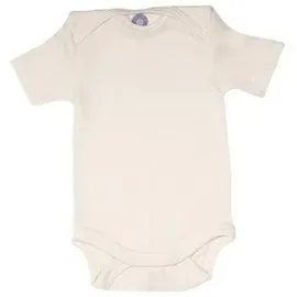 cosilana Baby Kurzarm-Body aus Bio Wolle / Seide Uni Natur 62/68