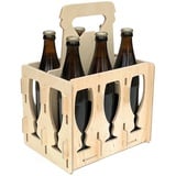 Bierträger Holz 6 Flaschen Flaschenträger 6er Flaschenkorb Männerhandtasche Bier