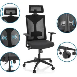 HJH Office KODIAK Stoff Schwarz