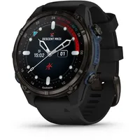 Garmin Descent MK3i 43 mm DLC-Titan grau mit Silikonarmband schwarz
