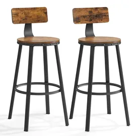 VASAGLE Barhocker 73 cm Sitzhöhe Holz vintage braun 2er Set