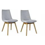 Andas Esszimmerstuhl »Ramon«, (Set), 2 St., Webstoff-Microfaser, mit Massivholzbeinen, verschiedene Stoffe, grau