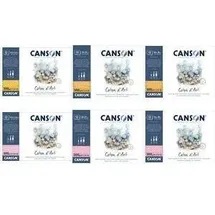 Canson Canson, Heft - Block, Aquarellblock Coton d'Art, 230 x 310 mm, naturweiss 12 Blatt, 300 g/qm, besteht aus 100% Baumwolle, (Blanko)